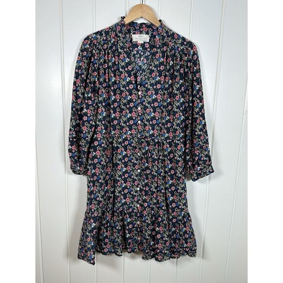 Trovata Womens Multicolor Floral Porcelain Ivy Shirtdress Yulia Dress Medium - Picture 6 of 12